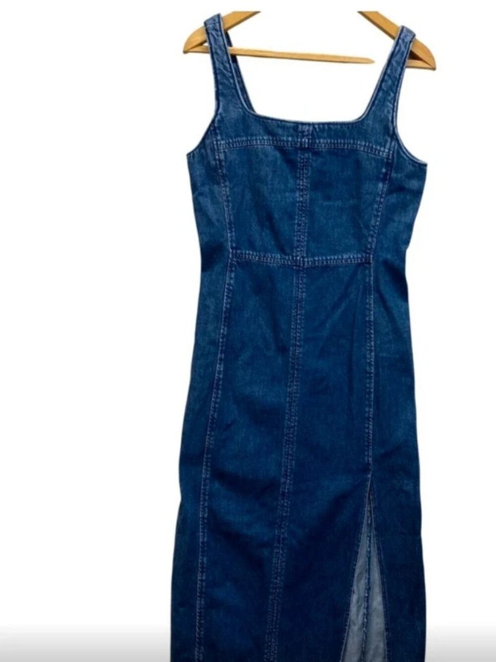 Loft midi denim dress